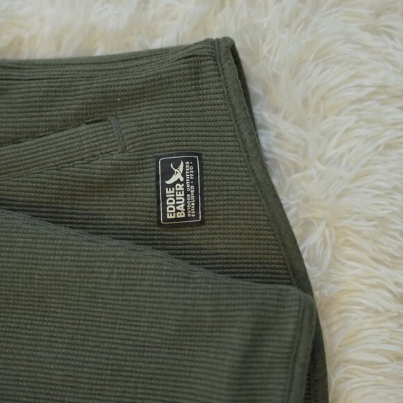 Eddie Bauer Men's Green Waffle Button Up Jacket With Sherpa Lining Size S NWT - Picture 2 of 5